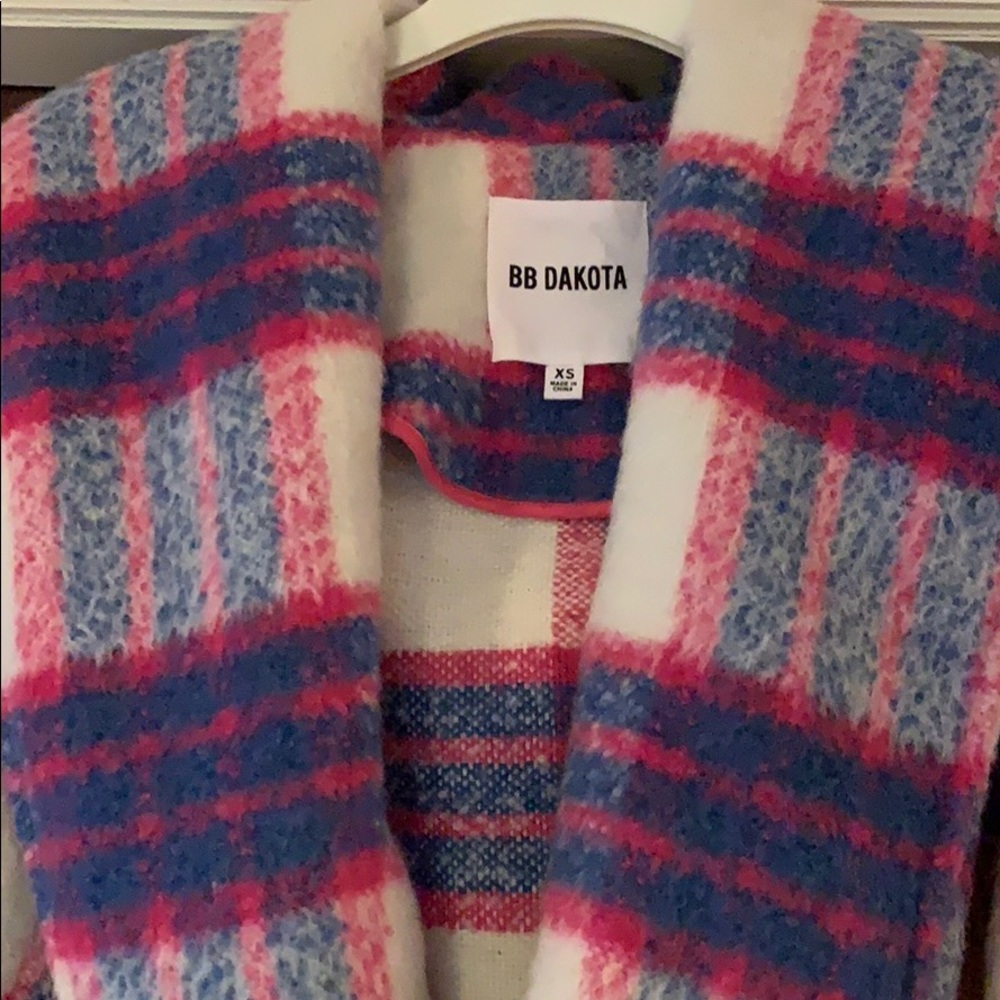 BB Dakota Pink Plaid Coat Size XS - Picture 4 of 4